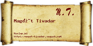 Magát Tivadar névjegykártya