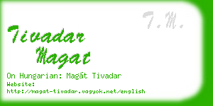 tivadar magat business card