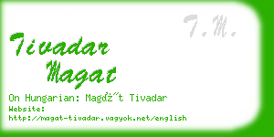 tivadar magat business card